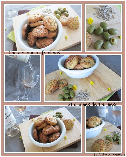 cookies aperitif olives graines tournesol 