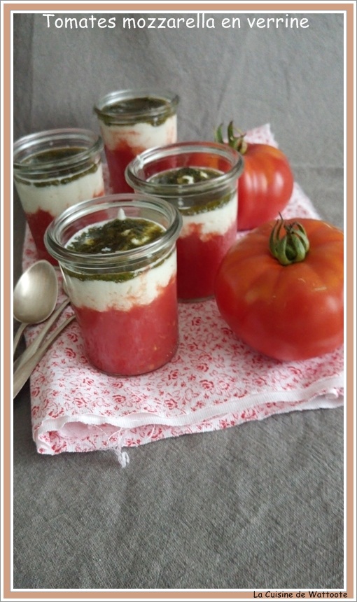 tomates mozzarella verrine